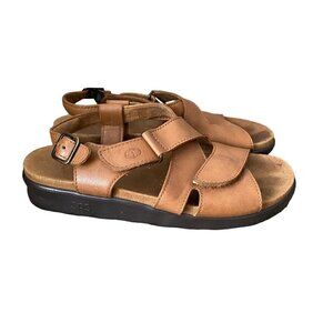 SAS Tripad Comfort Brown Leather Slingback Buckle Sandals Women’s Size US 8 M